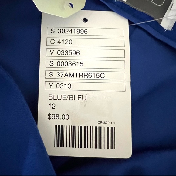 Anthropologie HD In Paris Blue Ruffle Ruched Skirt Size 12 New - Picture 8 of 9